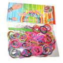 HEEGELDUS-PUNUMISKUMMID 200tk COLORFUL LOOM BAND 8296