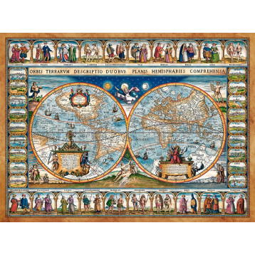 200733. Puzzle 2000 Map of the world, 1639 200733. Puzzle 2000 Map of the world, 1639