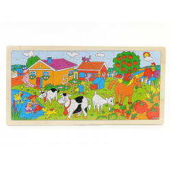 11117. PUZZLE 96 OSA KODULOOMAD 45x22cm