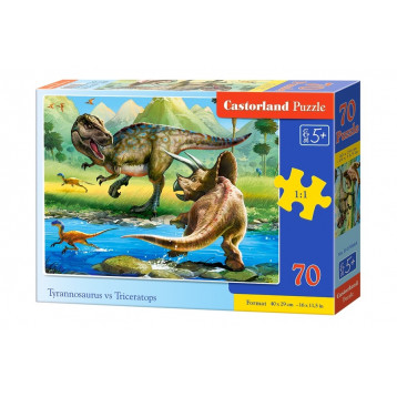 070084. Puzzle 70 Tyrannosaurus vs Triceratops