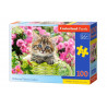 111039. Puzzle 100 Kitten in Flower Garden