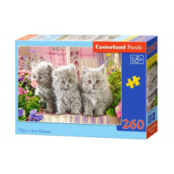 27491. Puzzle 260 Three Grey Kittens