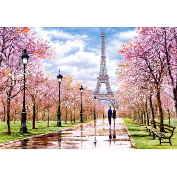 Puzzle 1000 Romantic Walk in Paris 104369