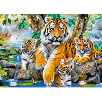 Puzzle 120 Tigers by the Stream 13517
