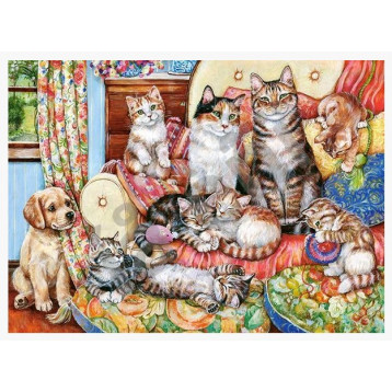 Puzzle 300 Cat Family 030439