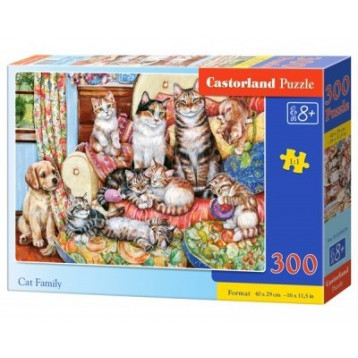 Puzzle 300 Cat Family 030439