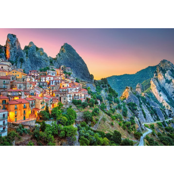 Puzzle 1500 Sunrise over Castelmezzano 151912