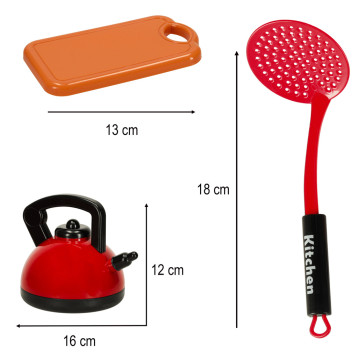 köögitarvikute ja toidu komplekt